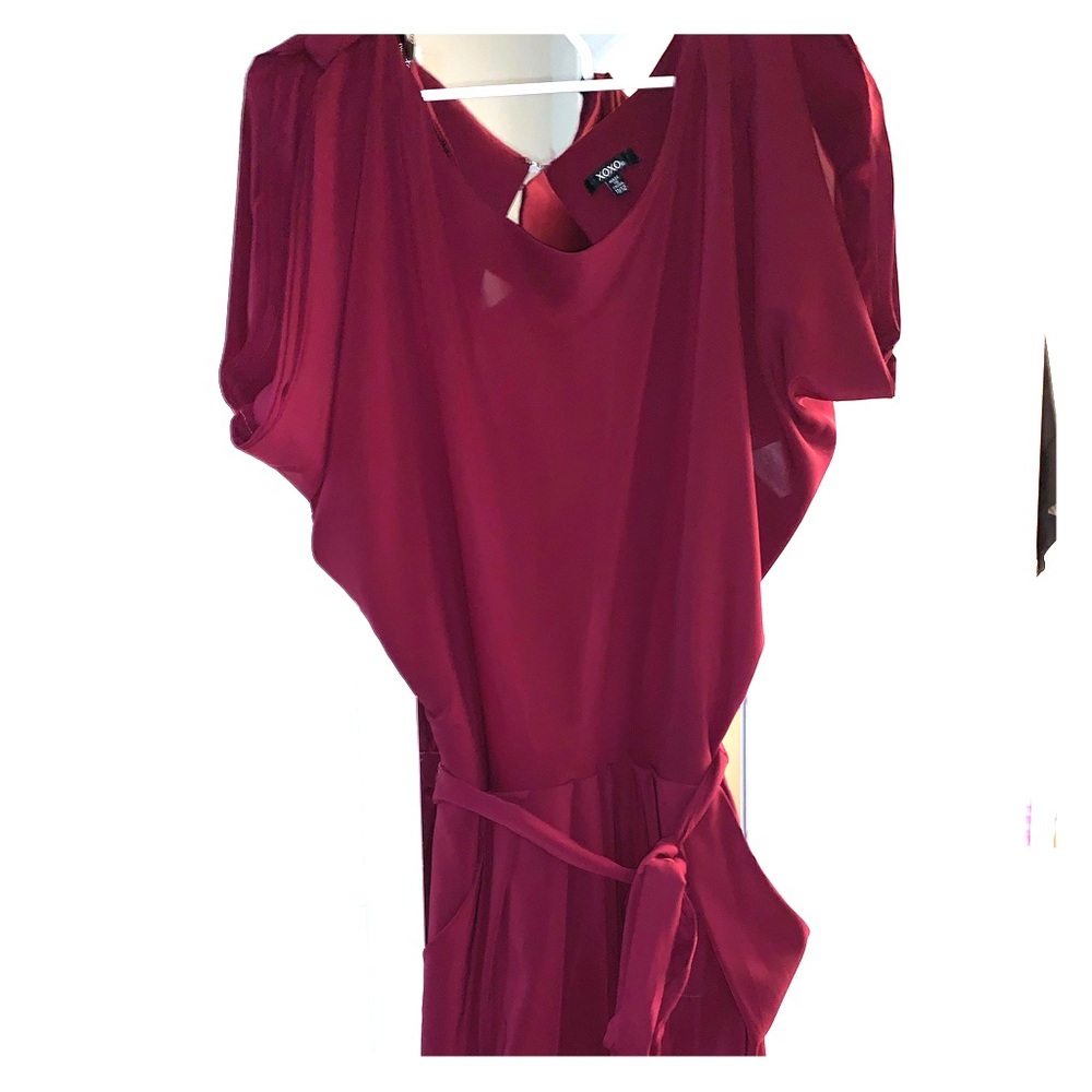 Backless Burgundy XOXO dress